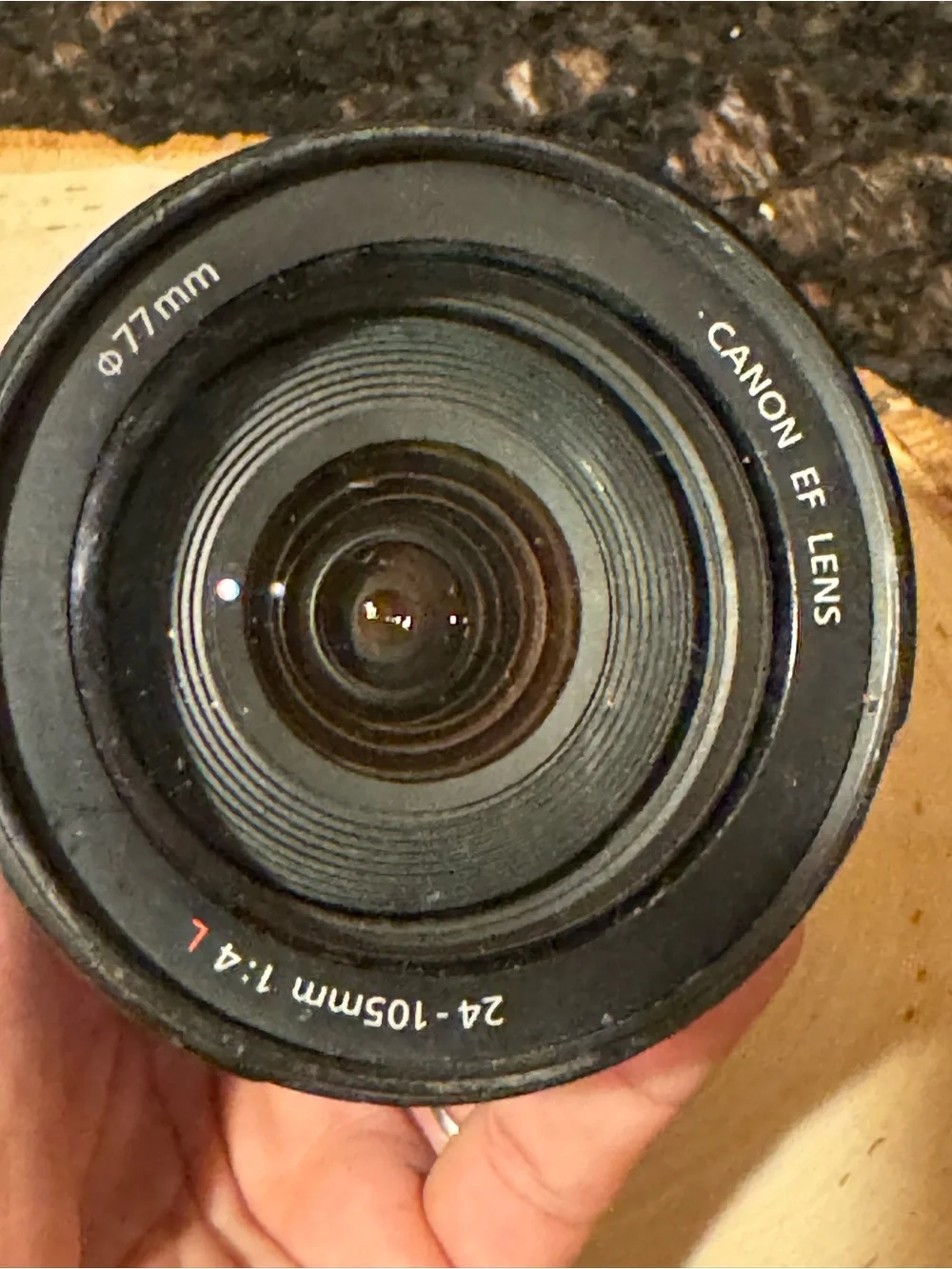 Canon 24-105mm f/4 L IS USM Lens - Black with Red Accent